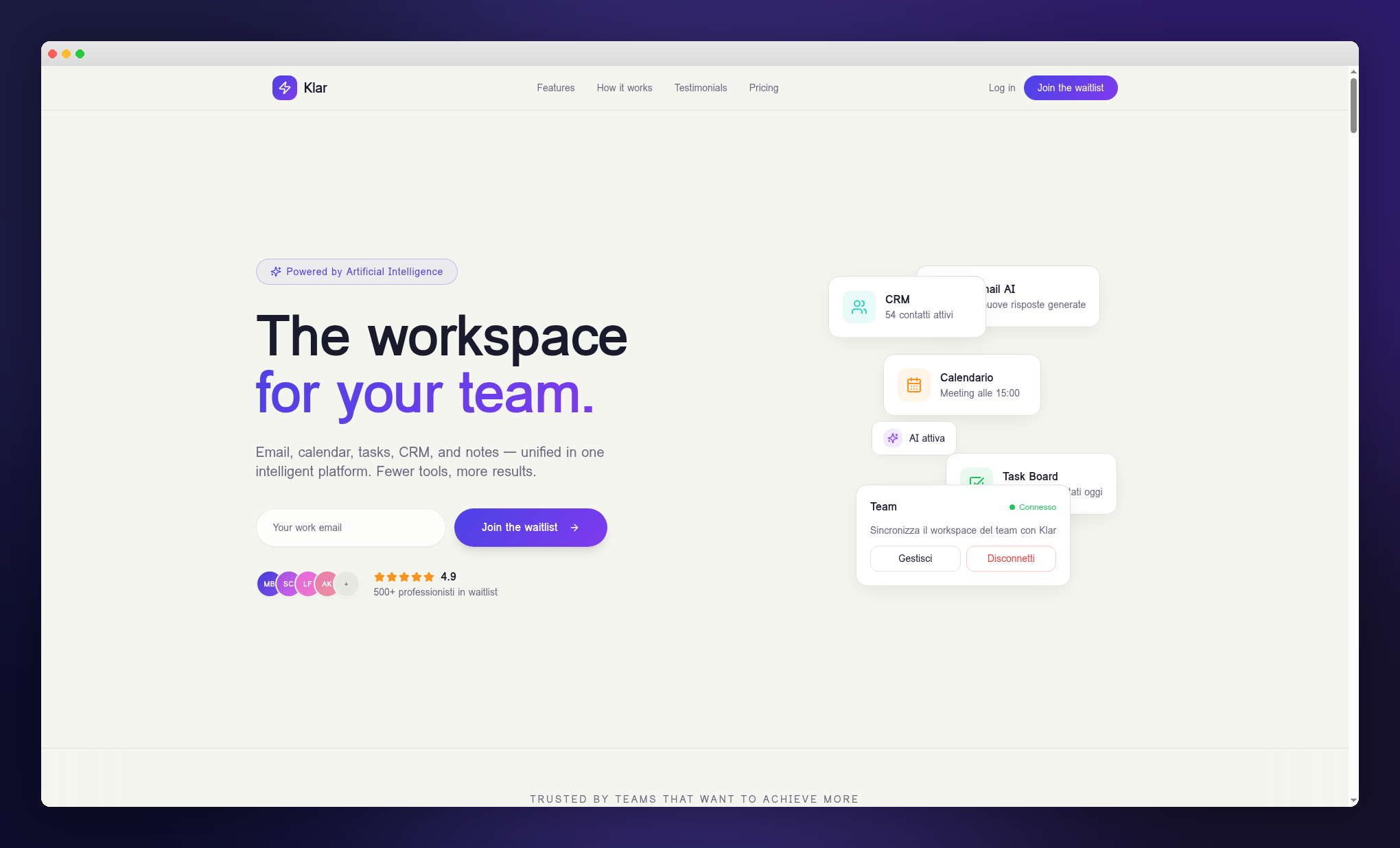 Klar — Team Workspace gallery image