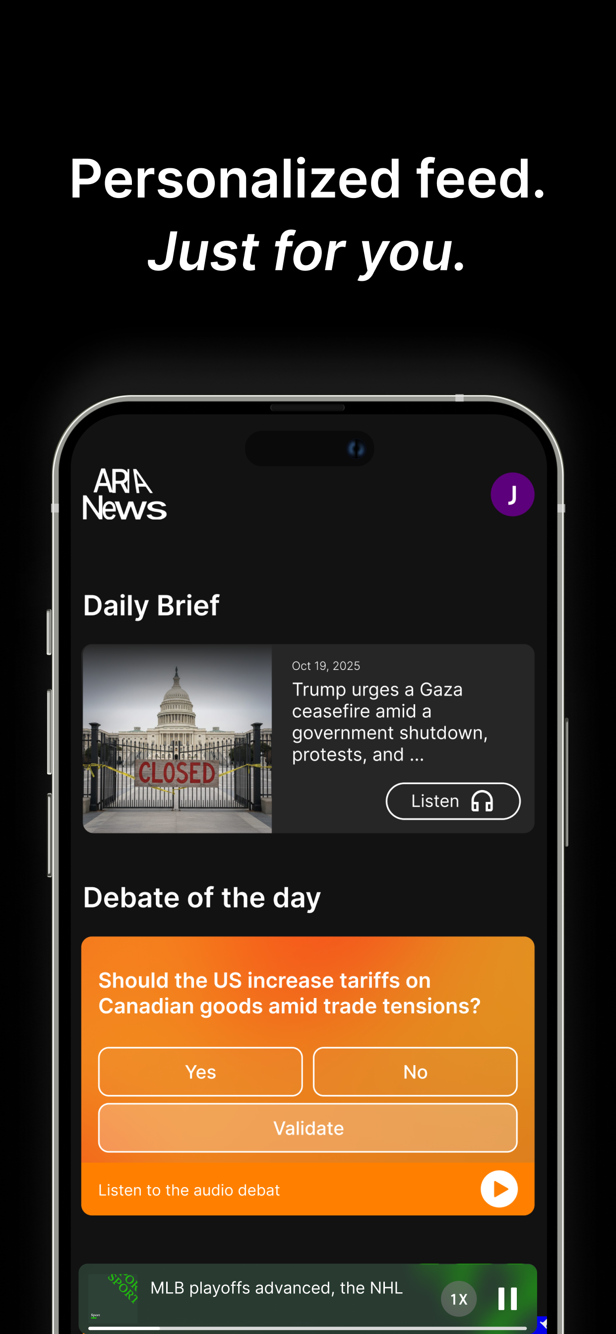 ARIA News - Screenshot 3 showing product features and functionality
