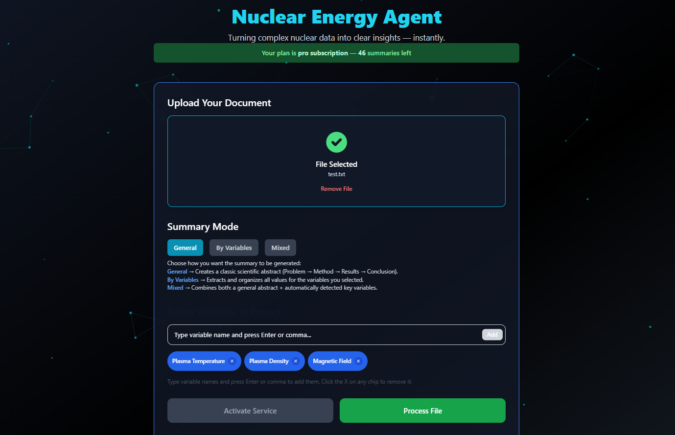 Nuclear Energy Agent - Screenshot 2 showing product features and functionality