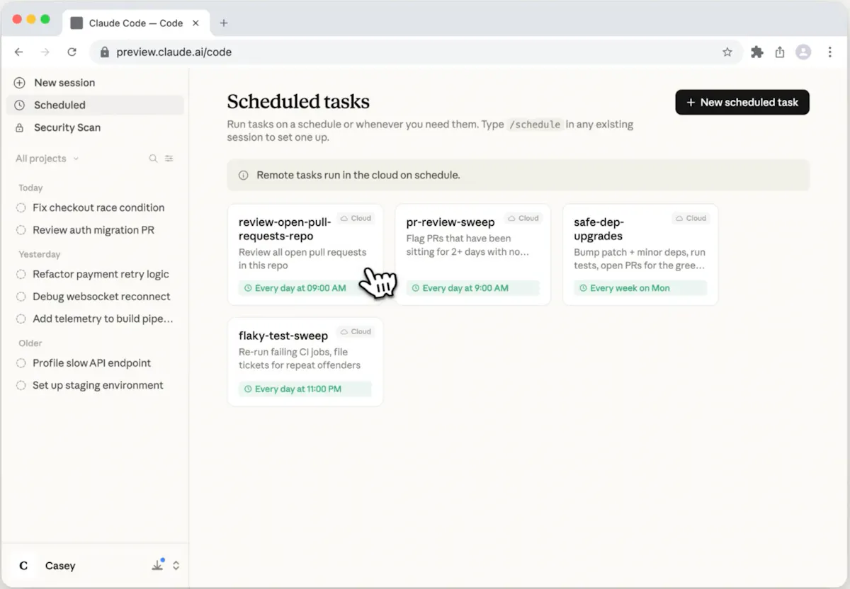 Claude Code Scheduled Tasks