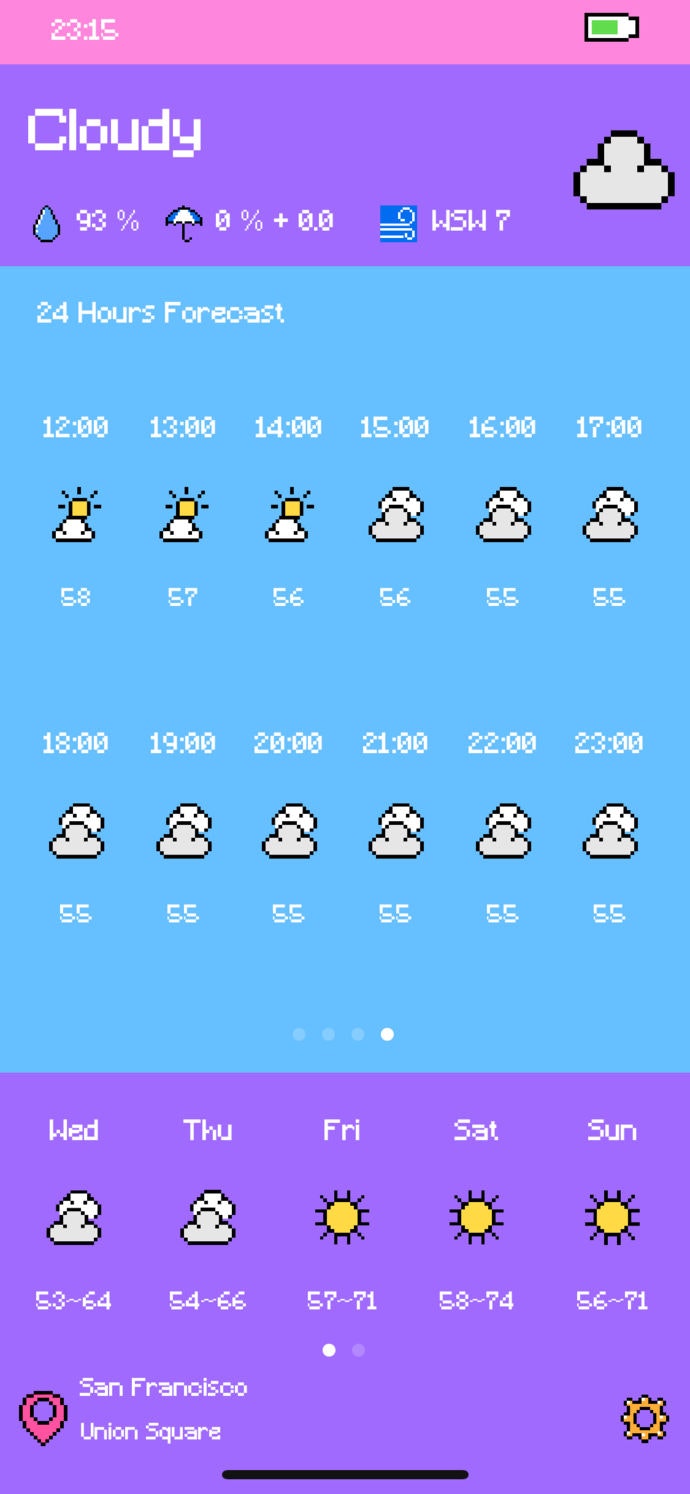 Pixel Weather Image