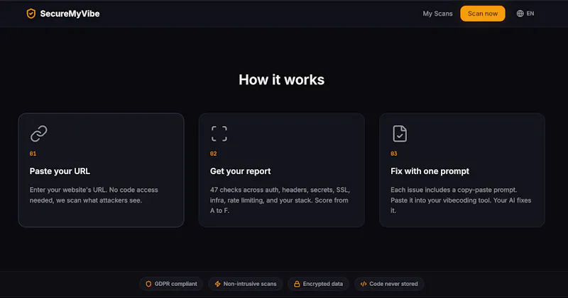 SecureMyVibe screenshot 2