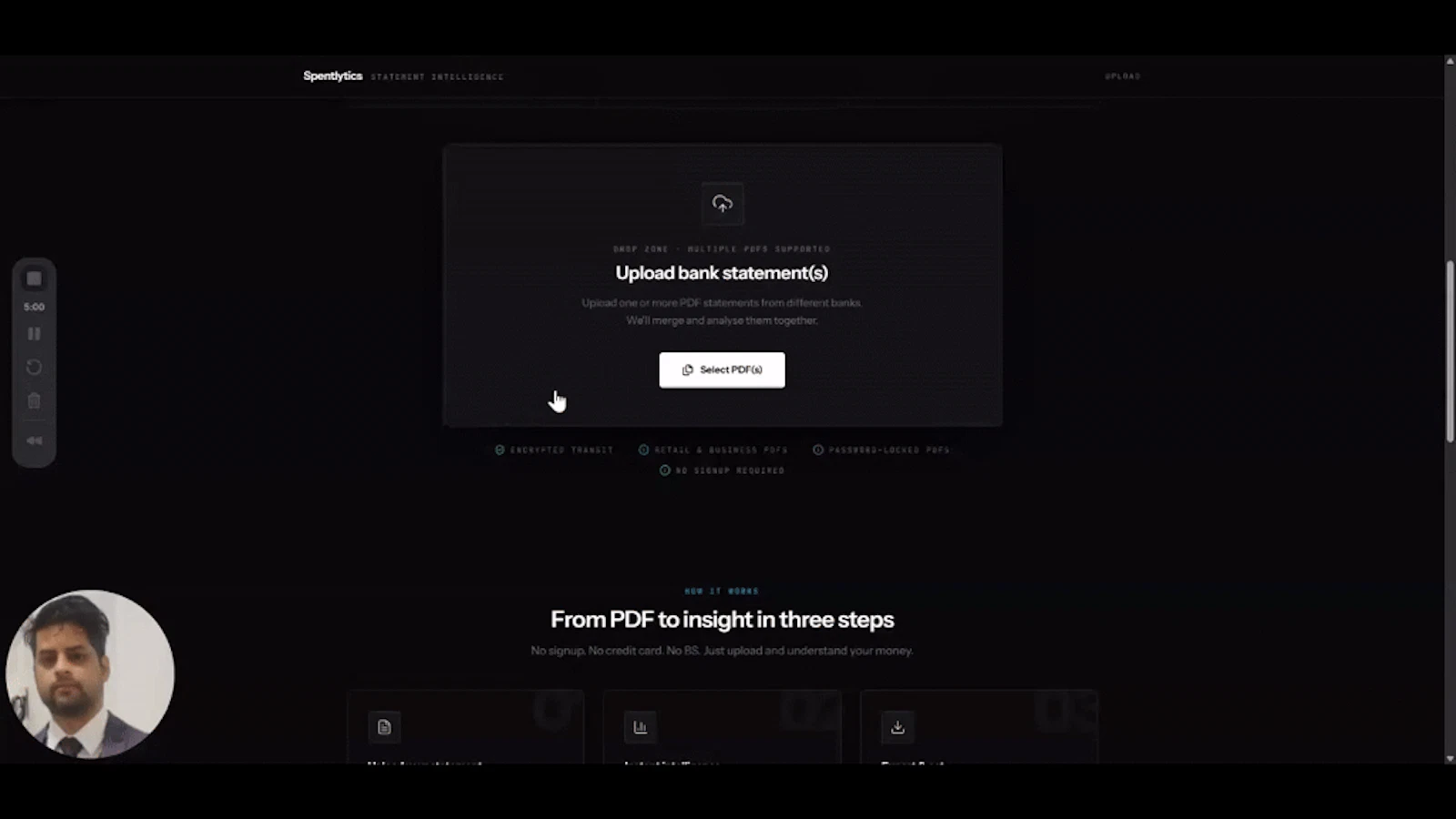 Spentlytics screenshot 1 (video preview)