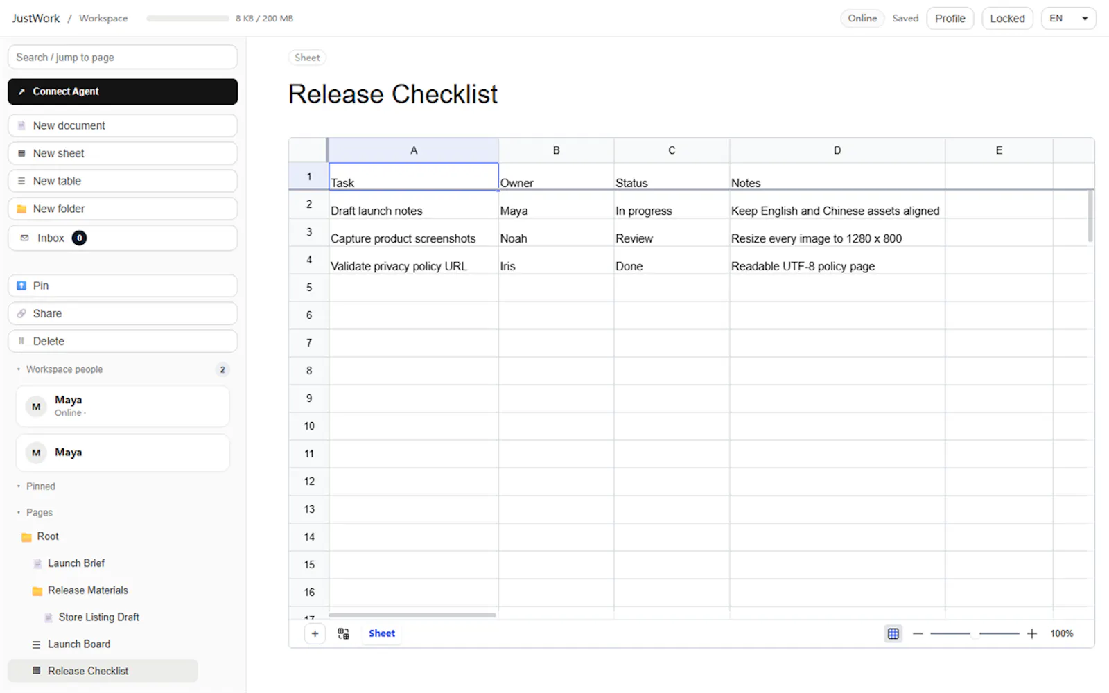 JustWork screenshot 2