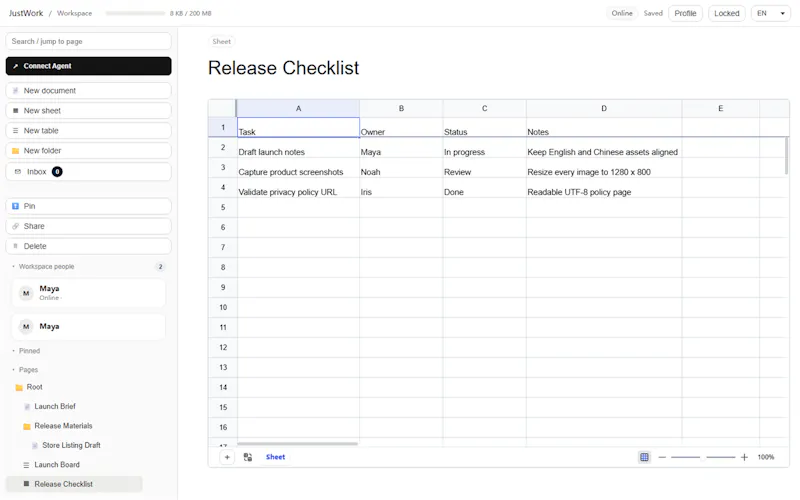 JustWork screenshot 2