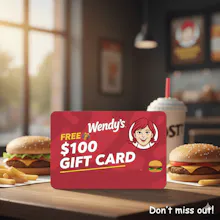 Free $100 Wendy's Gift Card gallery image
