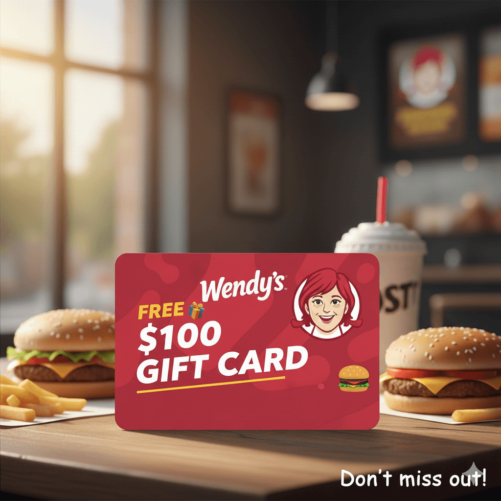 Free $100 Wendy's Gift Card - Screenshot 3 showing product features and functionality