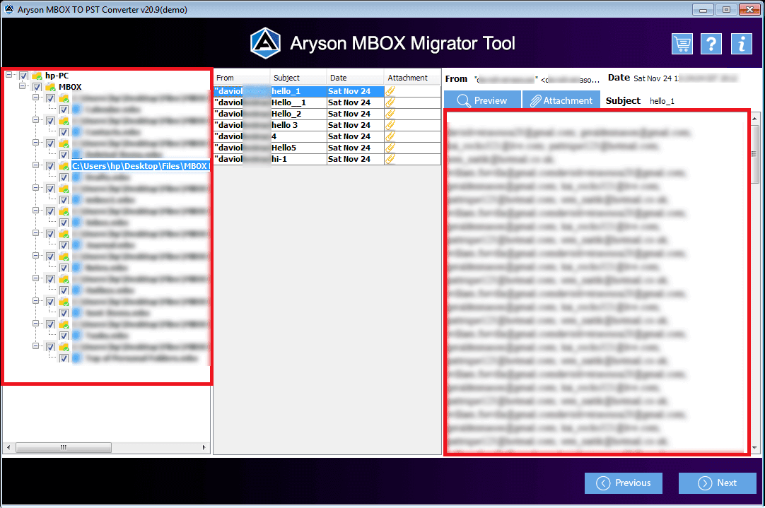एमबॉक्स प्रवासी उपकरण - MBOX फ़ाइलों को EML, PDF, PST, HTML, ETC में बदलने के लिए। मीडिया 4