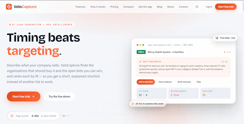 VeloCapture — GTM + Bid Platform screenshot 4