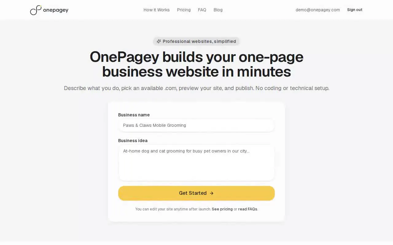OnePagey gallery image