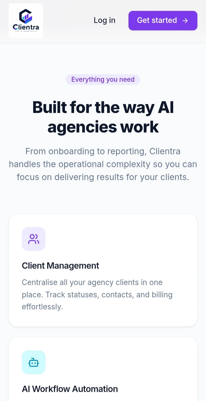 Clientra - client management software. 截图 2