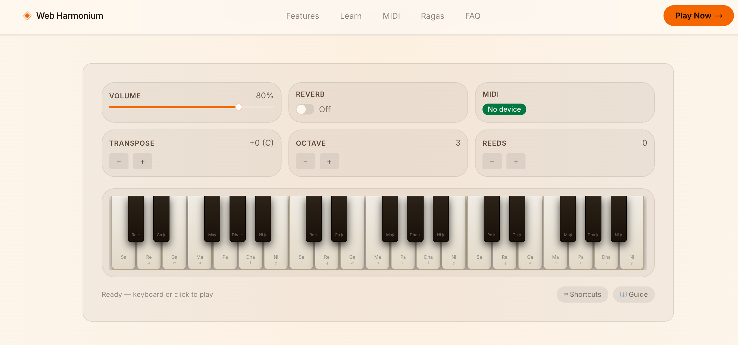 Web Harmonium gallery image