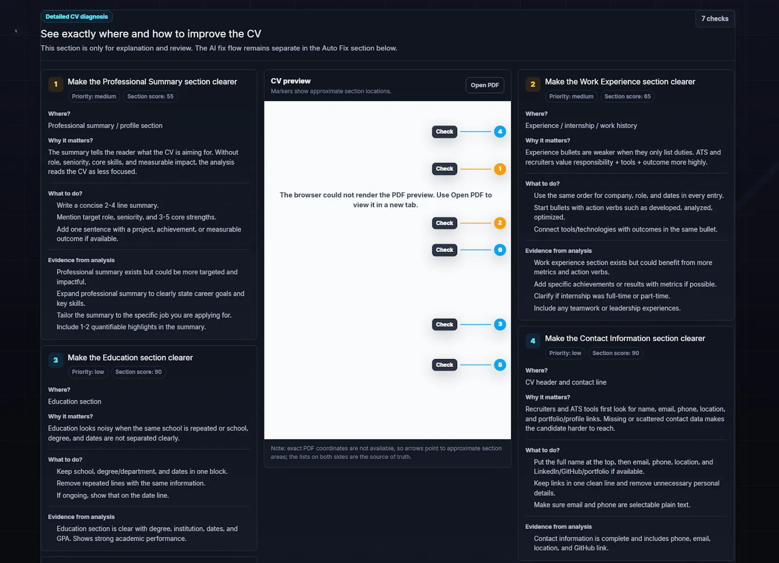 CV Analyzer screenshot 2