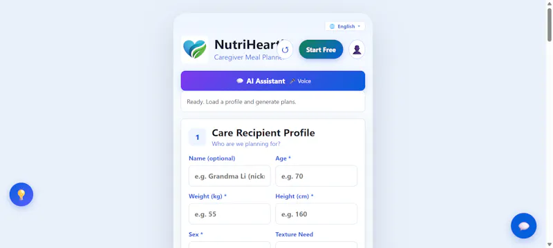 NutriHearth — Caregiver Meal Planner screenshot 5