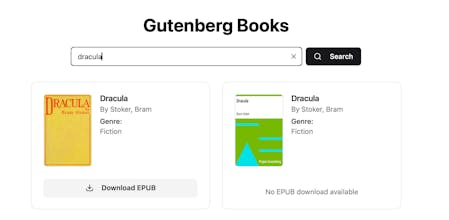 Gutenberg Books EPUB Search gallery image