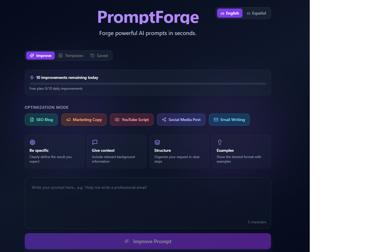 PromptForge logo
