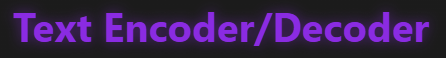 Text Encoder/Decoder logo