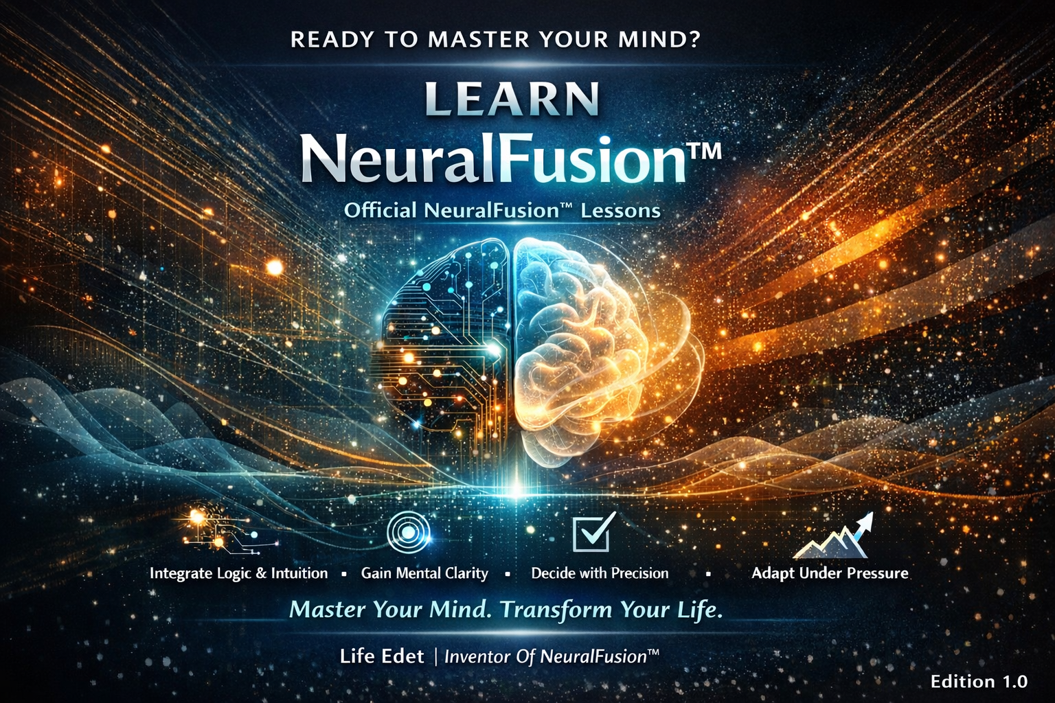 NeuralFusion™ - Product Hunt launch logo and brand identity
