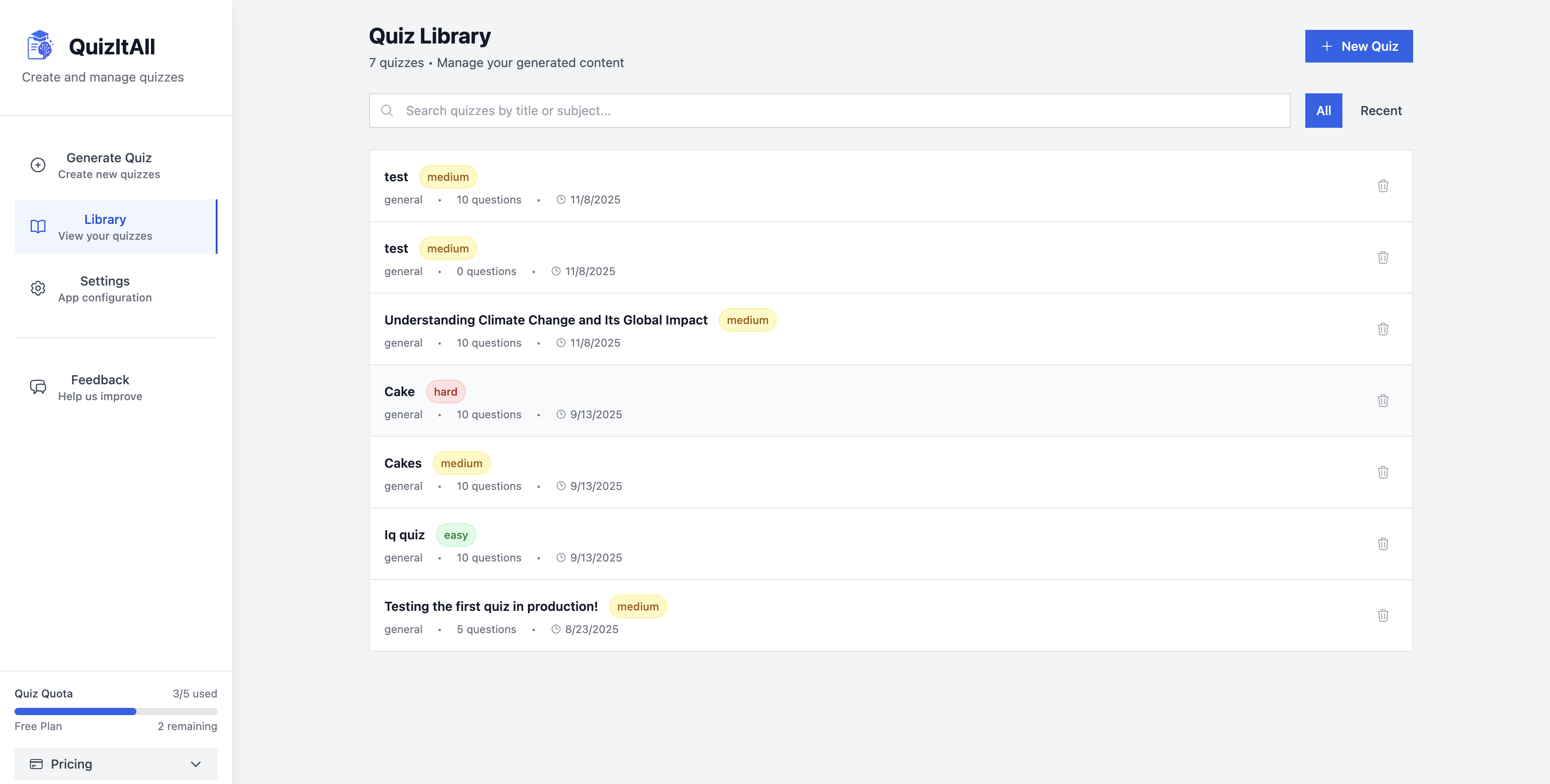 QuizItAll - Screenshot 3 showing product features and functionality