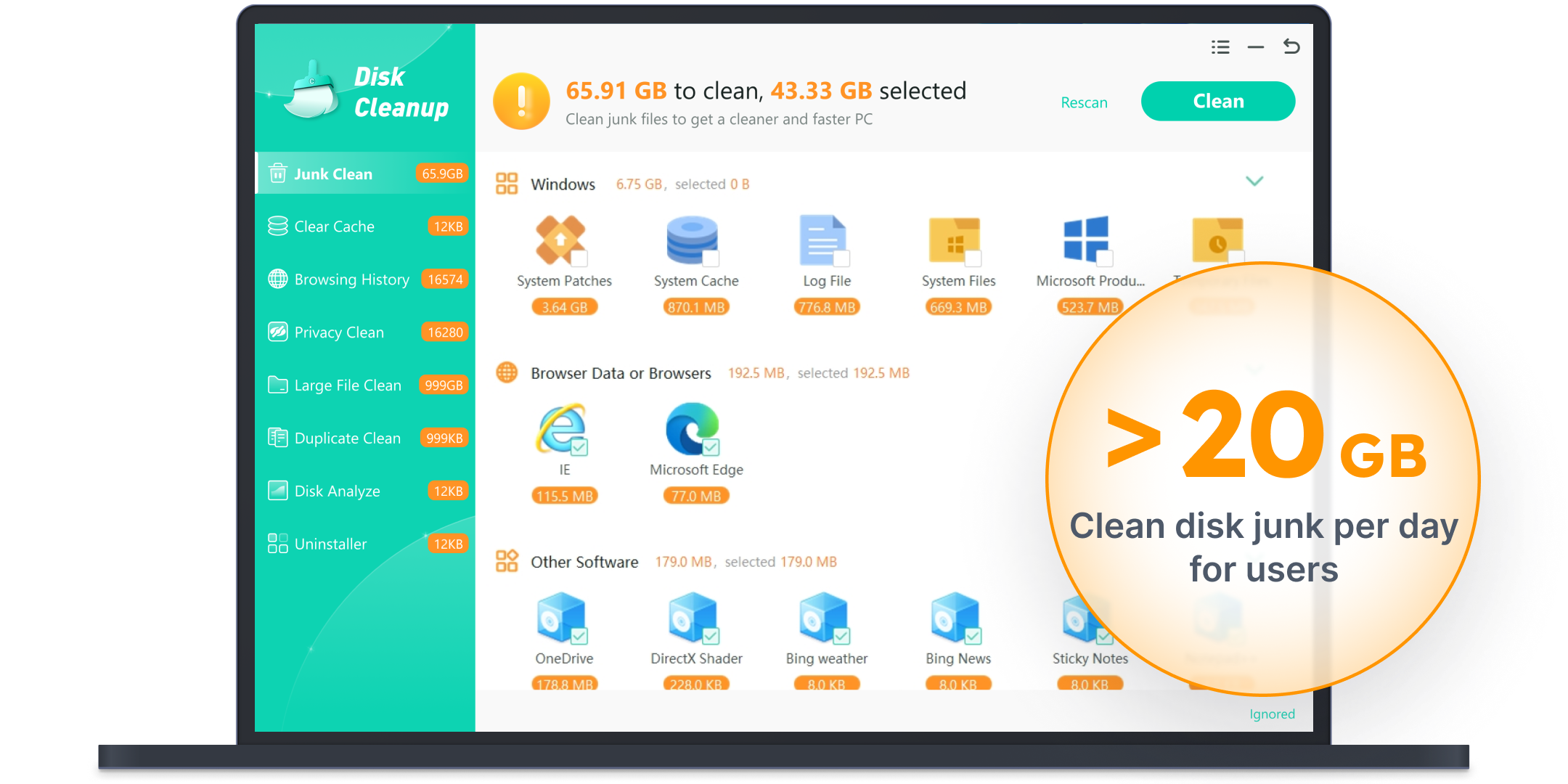 WMaster Cleanup - Screenshot 4 showing product features and functionality
