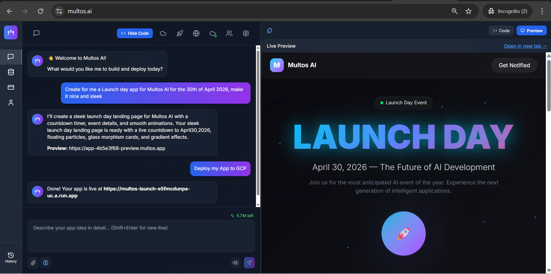 Multos AI screenshot 1