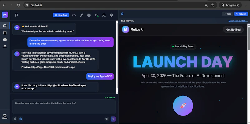 Multos AI screenshot 2