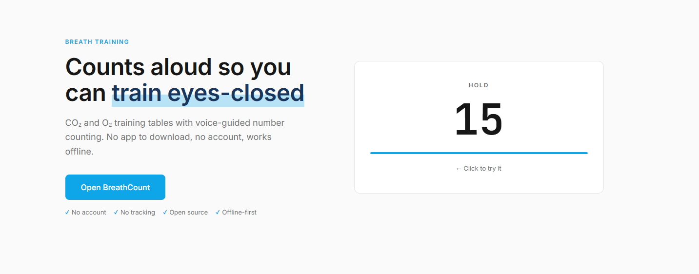 Breath Count - Screenshot 2 showing product features and functionality