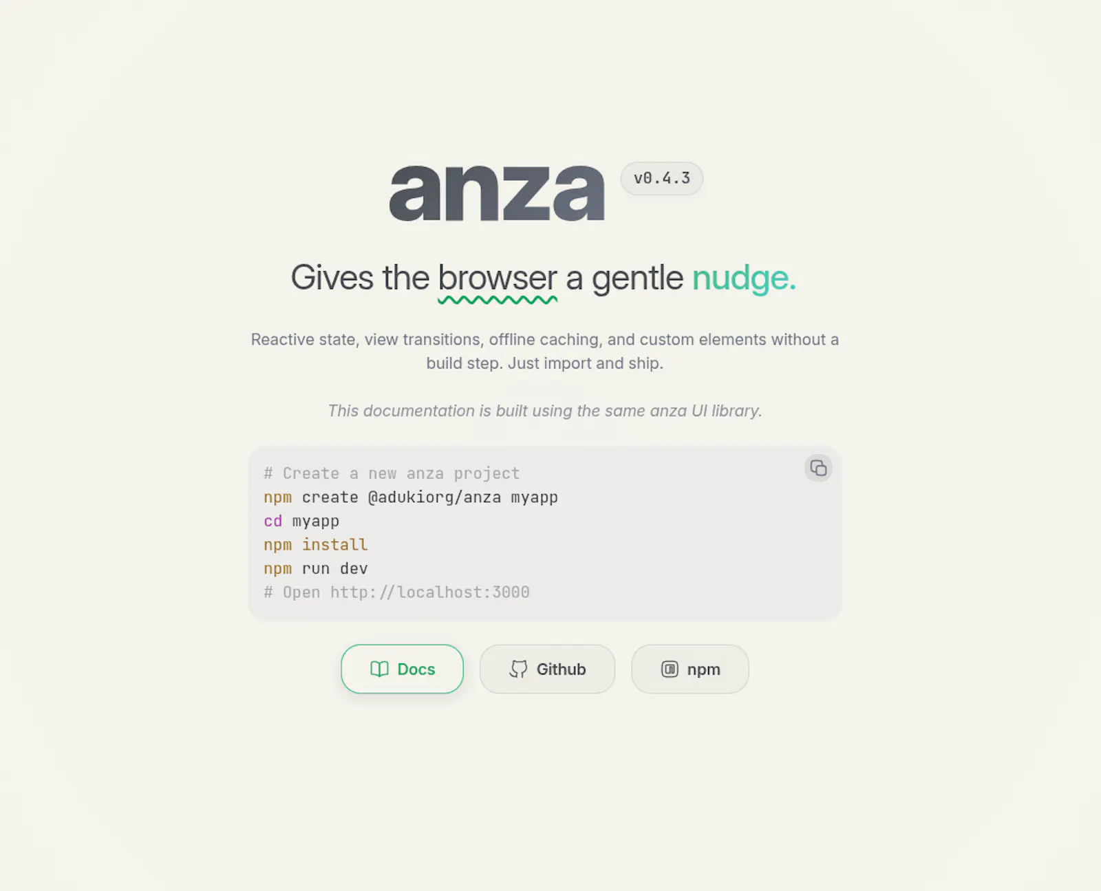 Anza screenshot 1