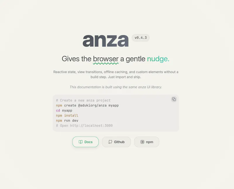 Anza screenshot 1