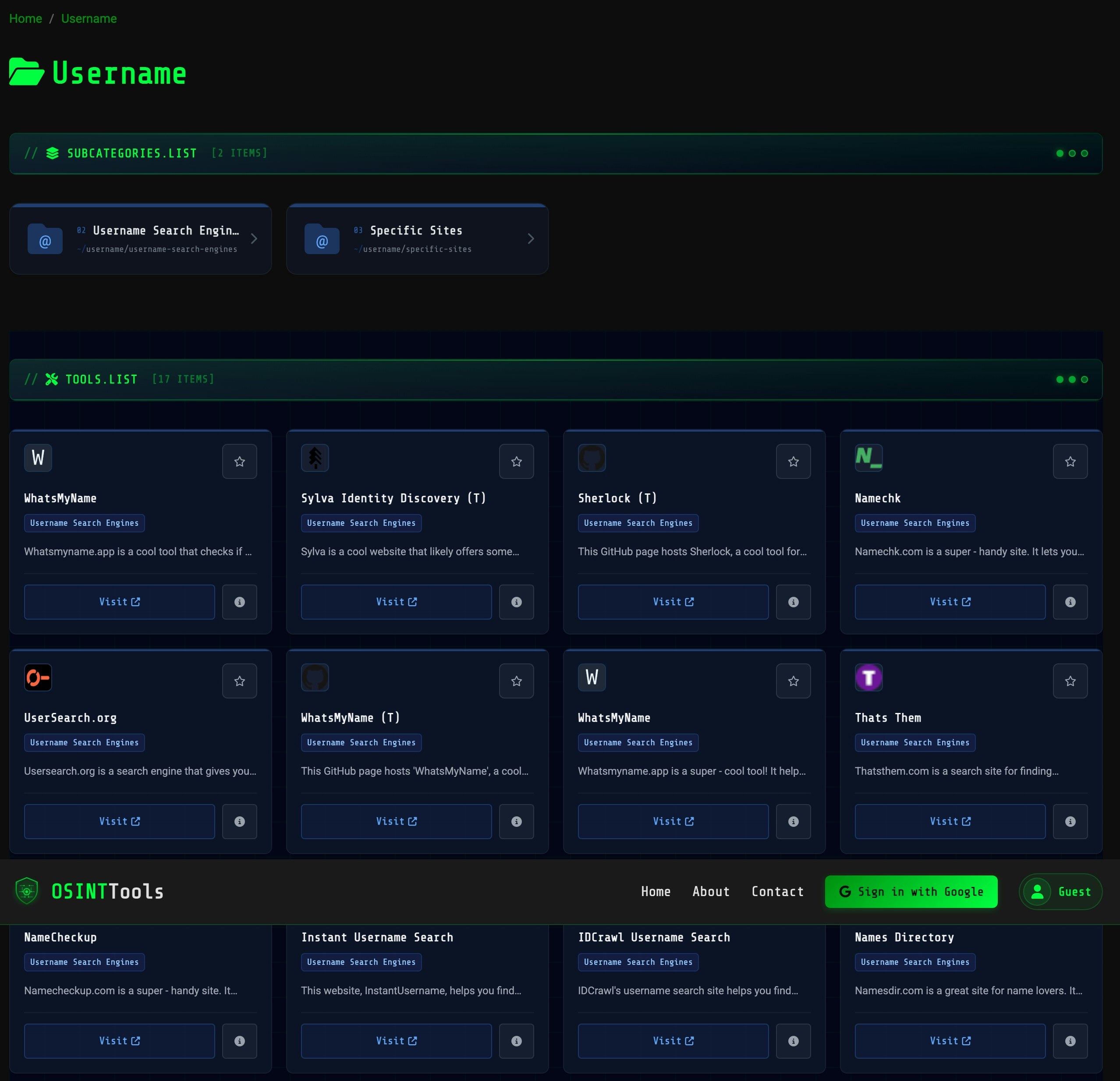 OSINT Tools gallery image