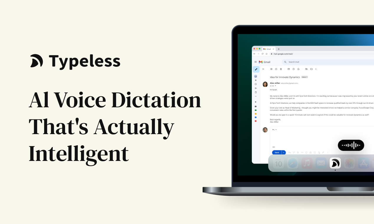 Typeless voice input