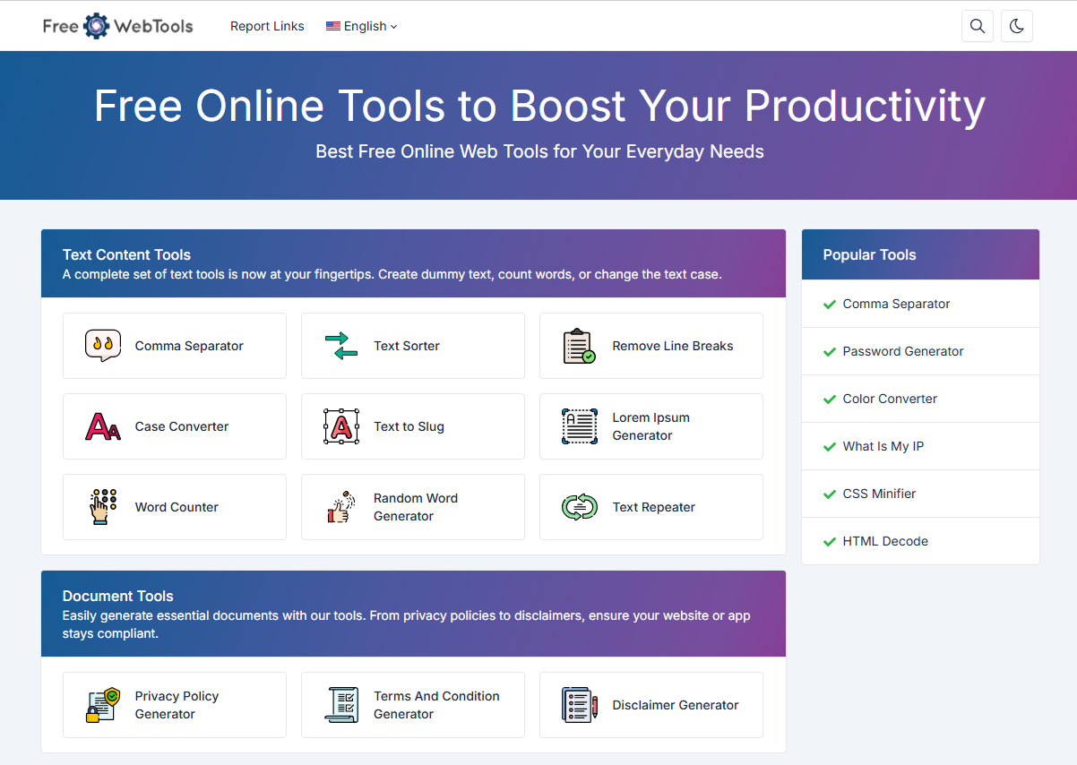 Kostenlose Web -Tools media 1