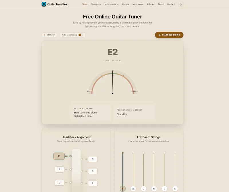 GuitarTunePro screenshot 2