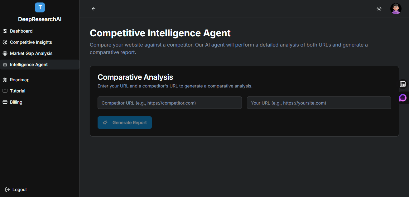 DeepSearch AI - Screenshot 5 showing product features and functionality