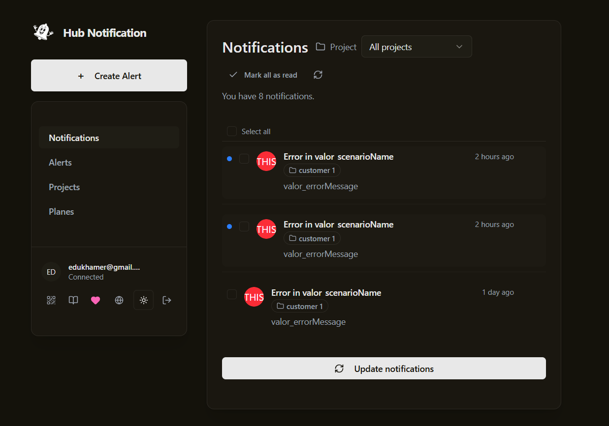 Notifica Hub - Screenshot 2 showing product features and functionality