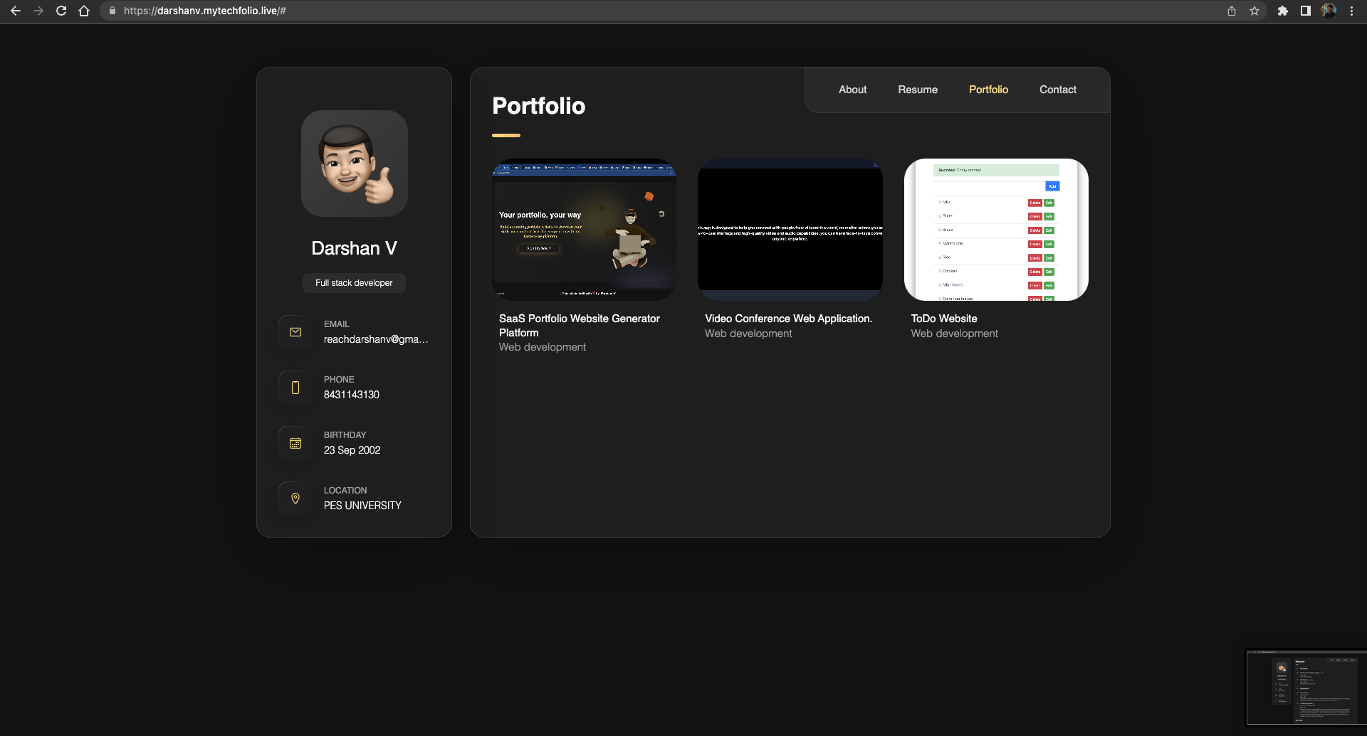Media Portfolio Awesome - Menjana laman web portfolio di mana sahaja 1