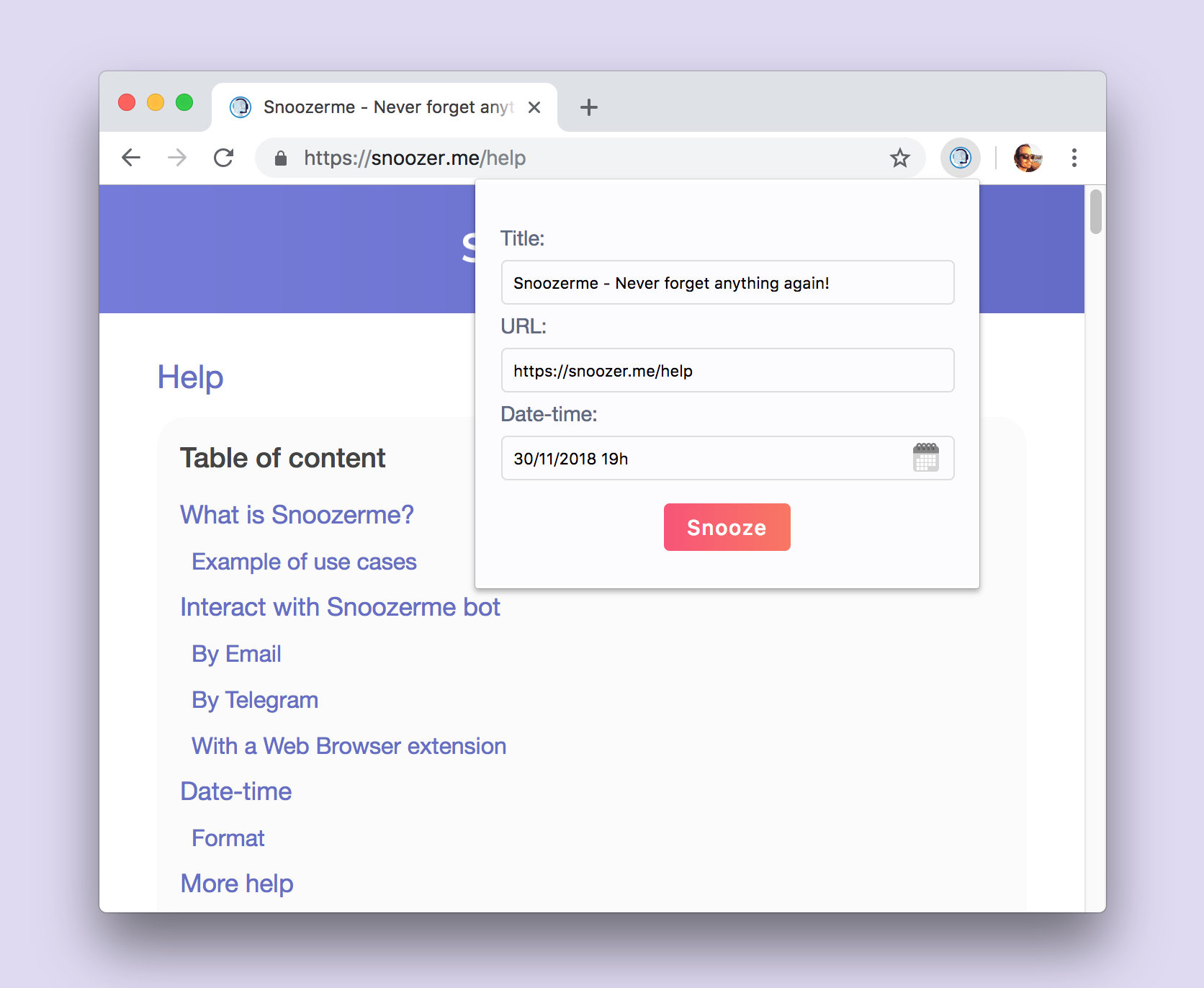 Snoozer.me gallery image