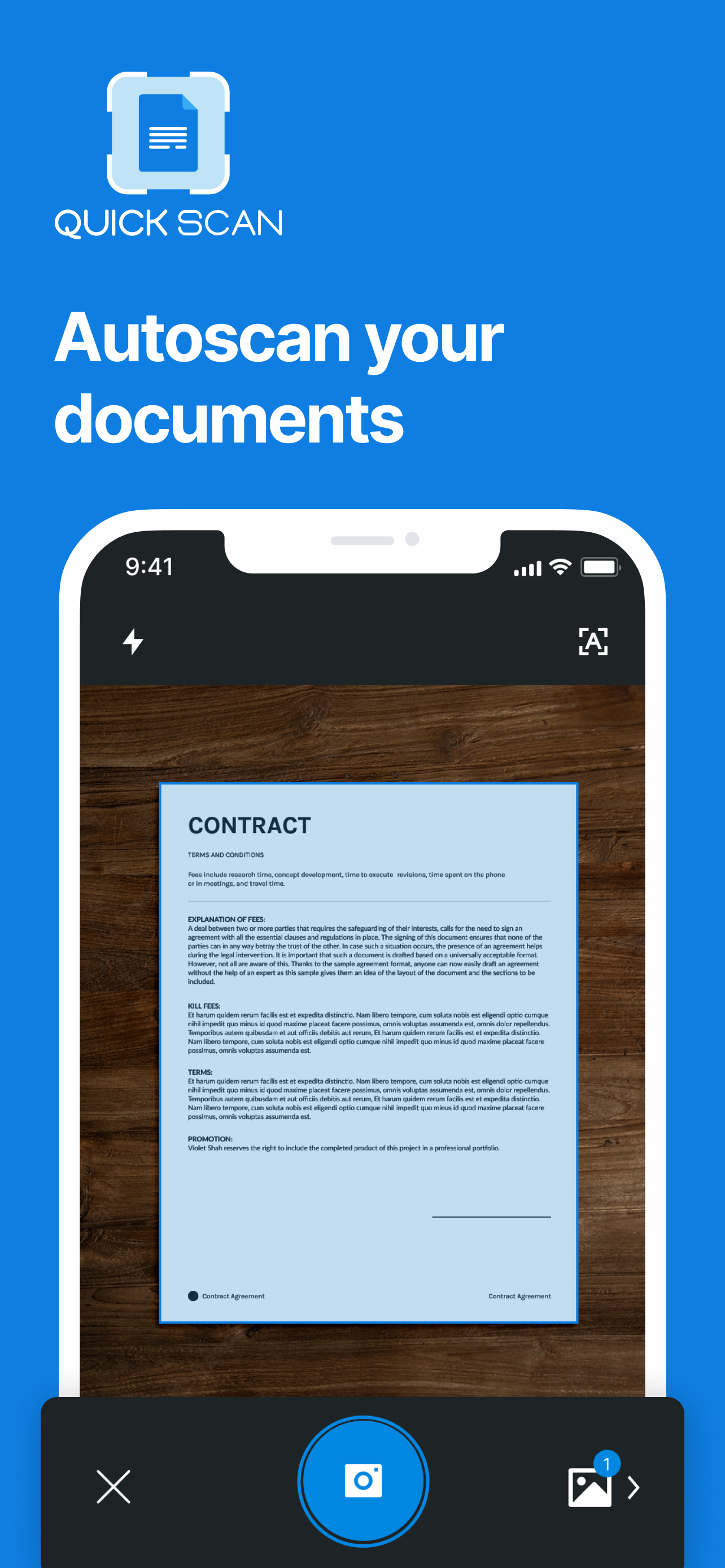 QuickScan: Document Scanner - Documentscanner -app voor iPhone & Android om Doc naar PDF te scannen media 2