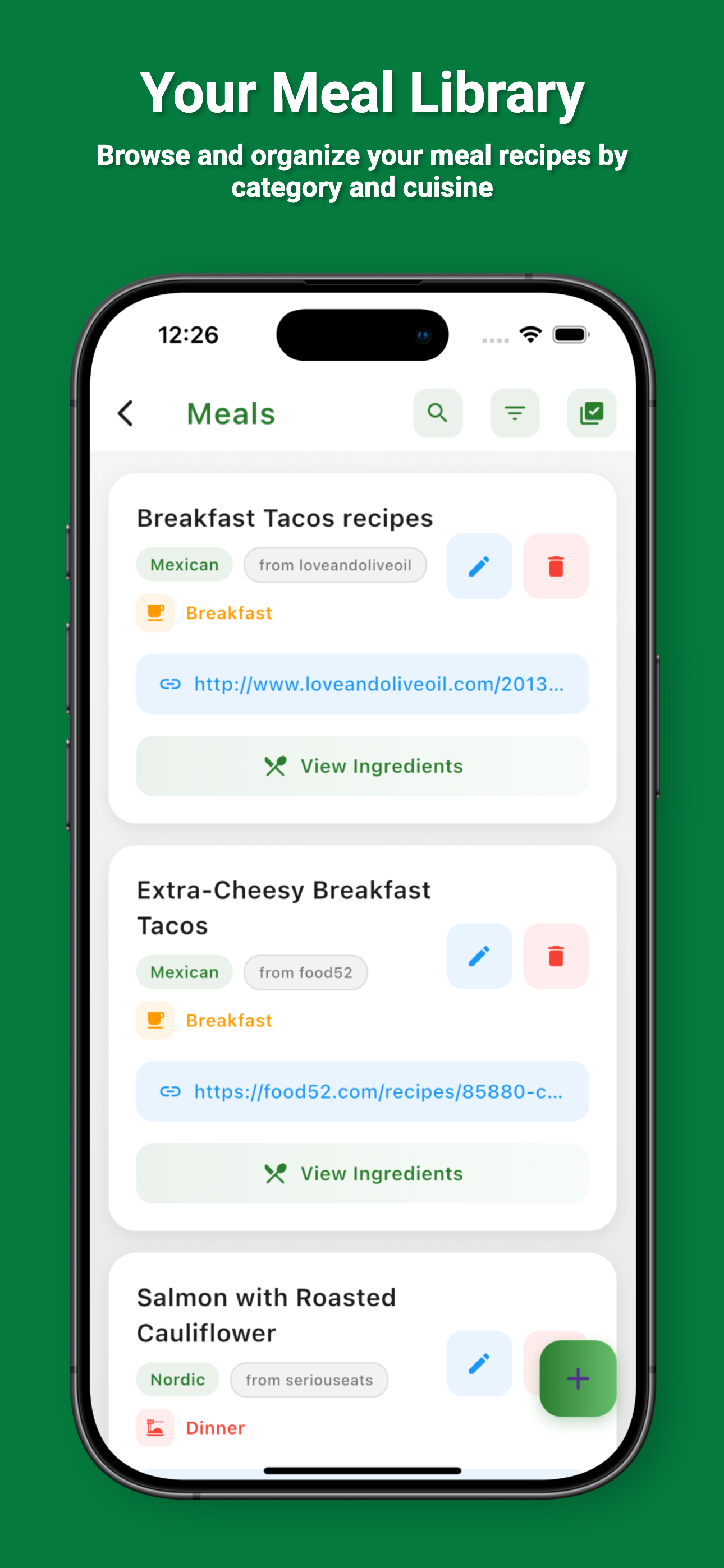 BitePrep - Trasforma le ricette in piani di pasti settimanali intelligenti e liste di alimentari! media 2