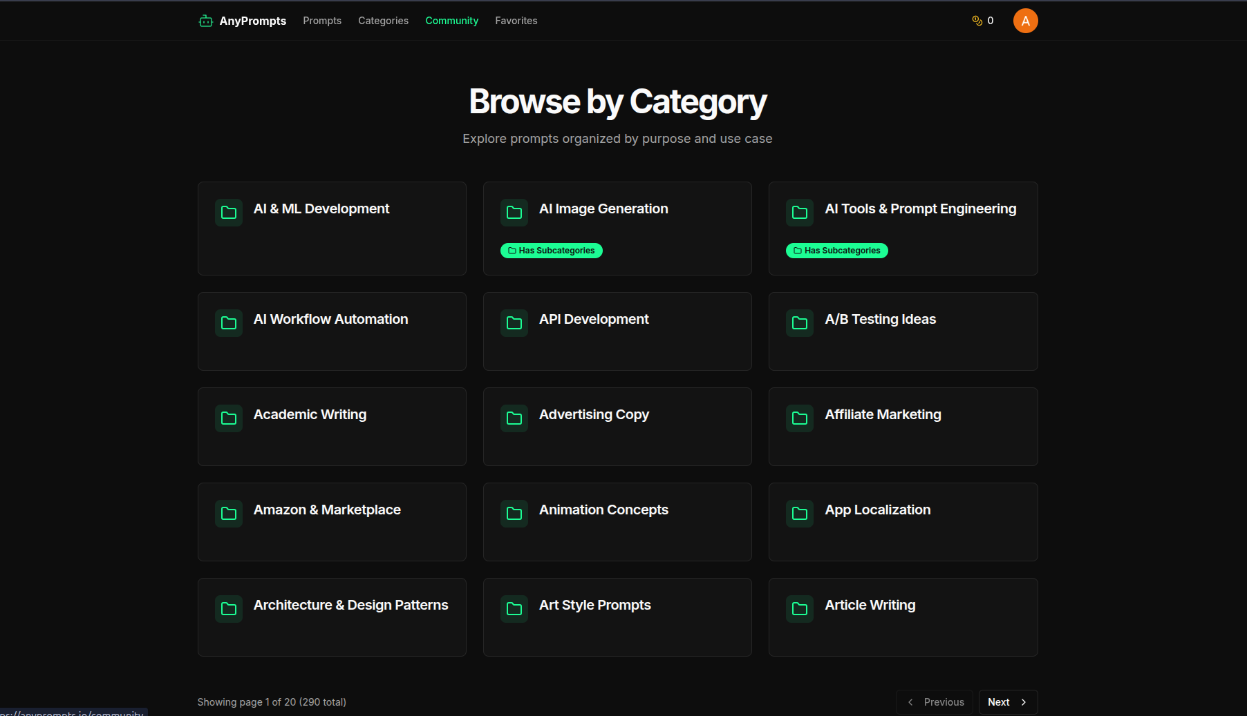 AnyPrompts - Screenshot 2 showing product features and functionality