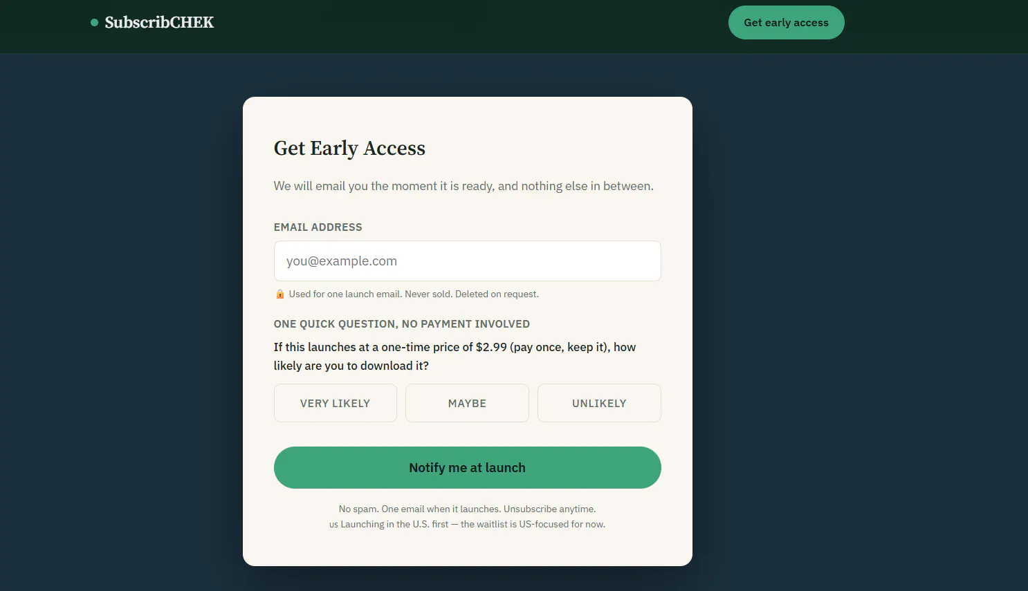 SubscribCHEK gallery image