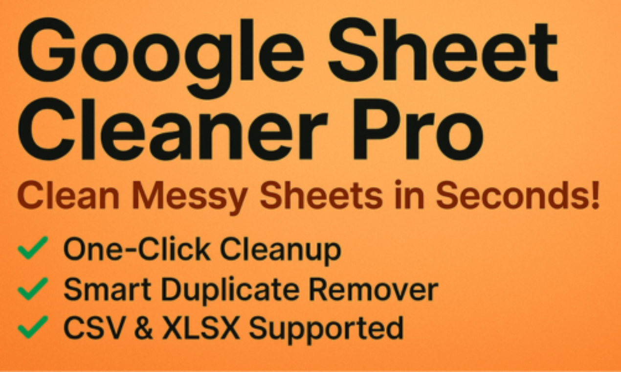 وسائط Google Sheets Cleaner Pro - تنظيف بنقرة واحدة لجداول البيانات الخاصة بك 2
