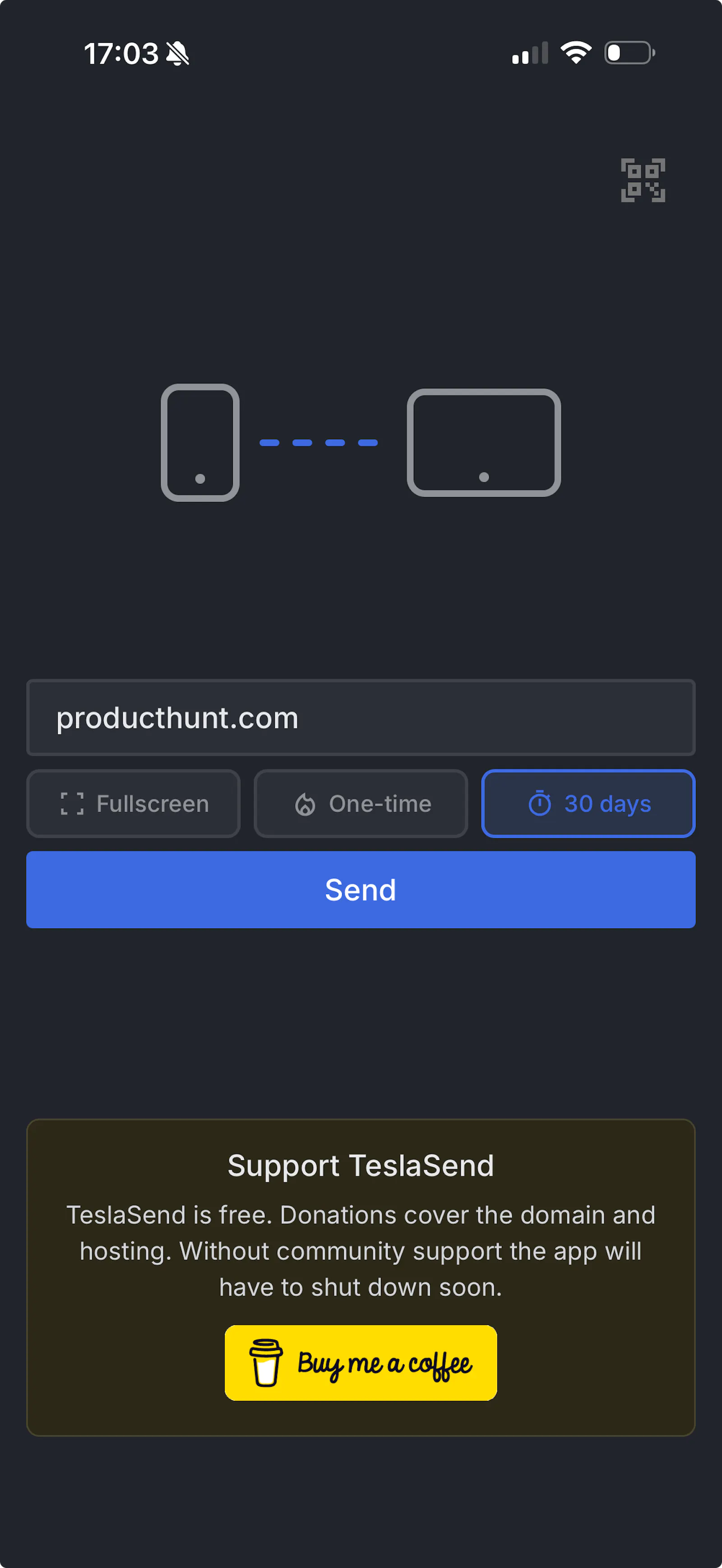 TeslaSend screenshot 2