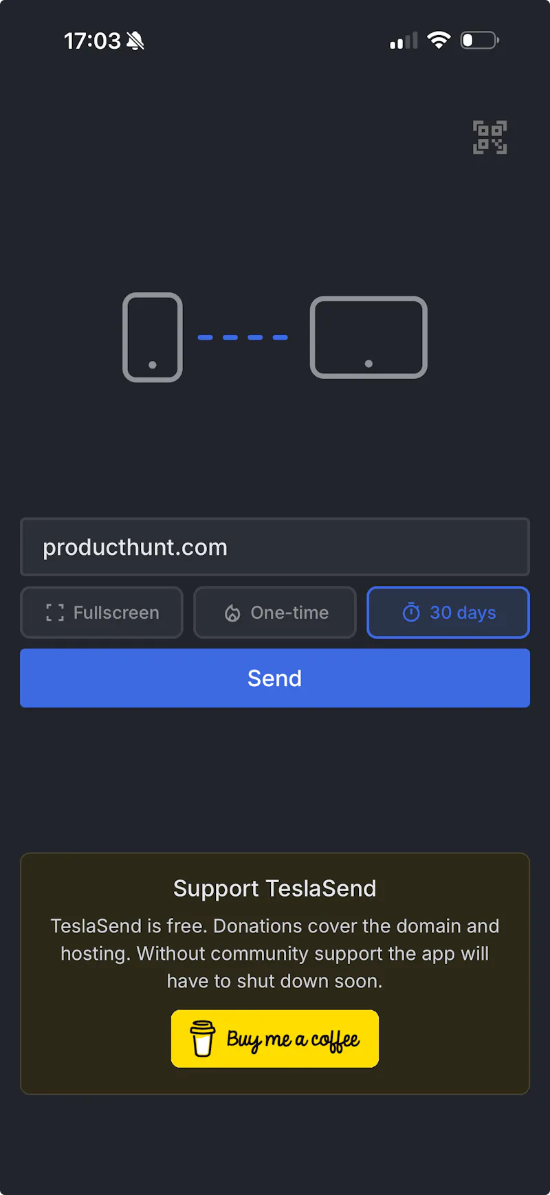 TeslaSend screenshot 2