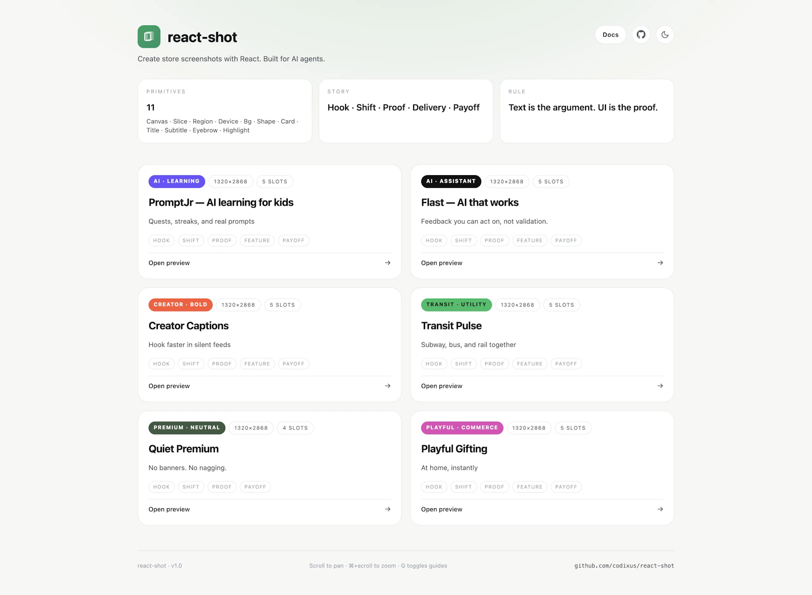 React Shot screenshot 3