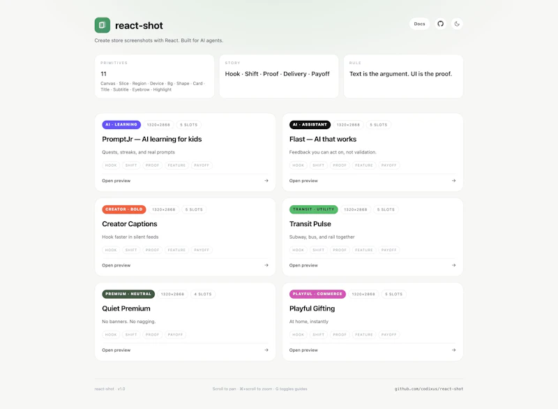 React Shot screenshot 3