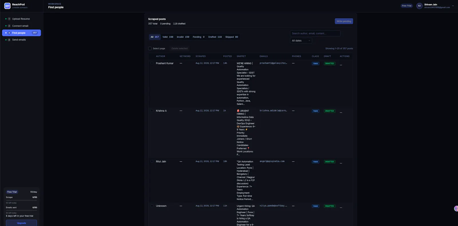 ReachPod screenshot 2