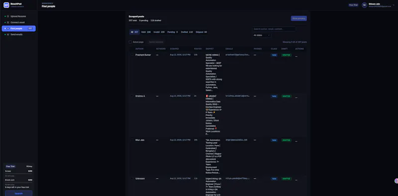 ReachPod screenshot 2