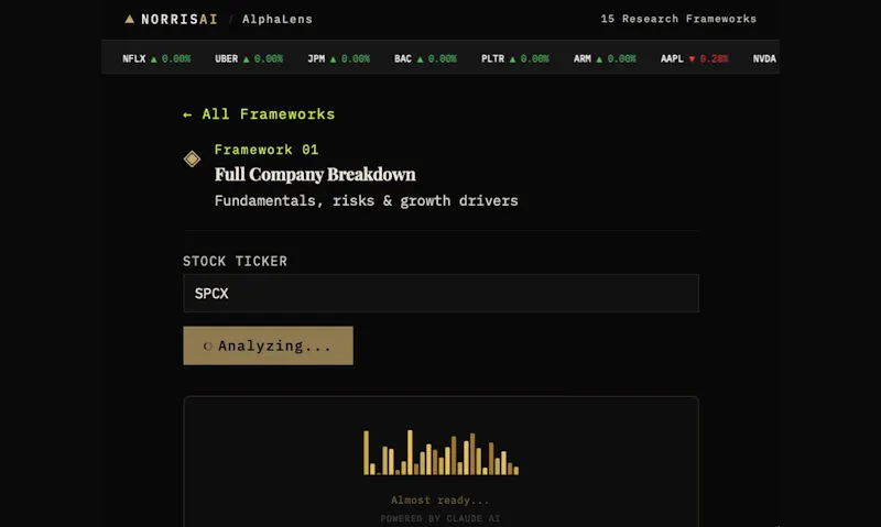 NorrisAI AlphaLens screenshot 3