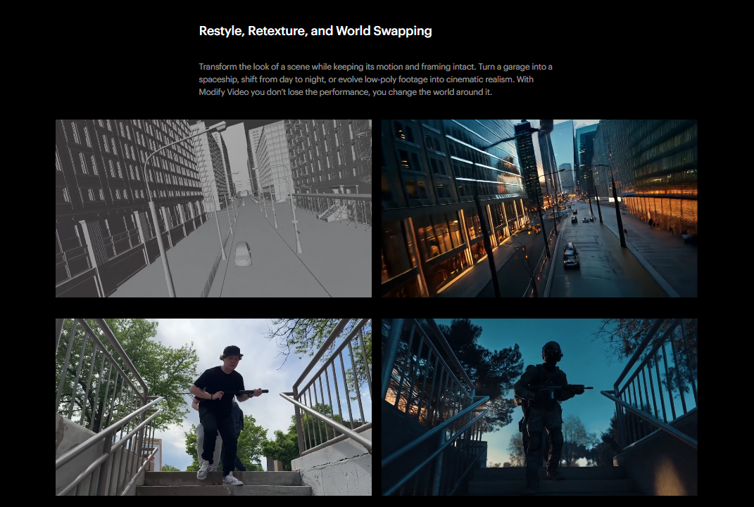 Modify Video by Luma AI media 3